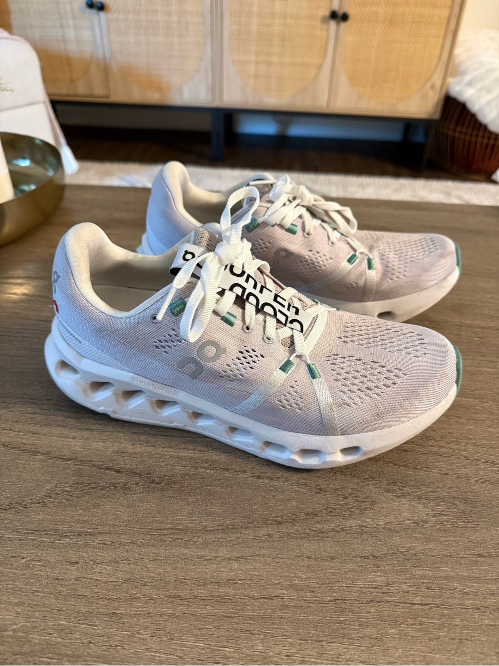On Running Women's Cloudnova Sneakers in Light Pink and White